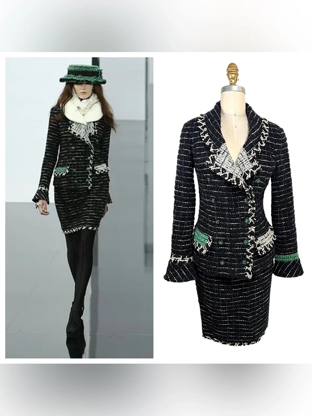 Chanel Fall 2009 Runway Look 22 Bouclé Tweed Jacket & Skirt Set